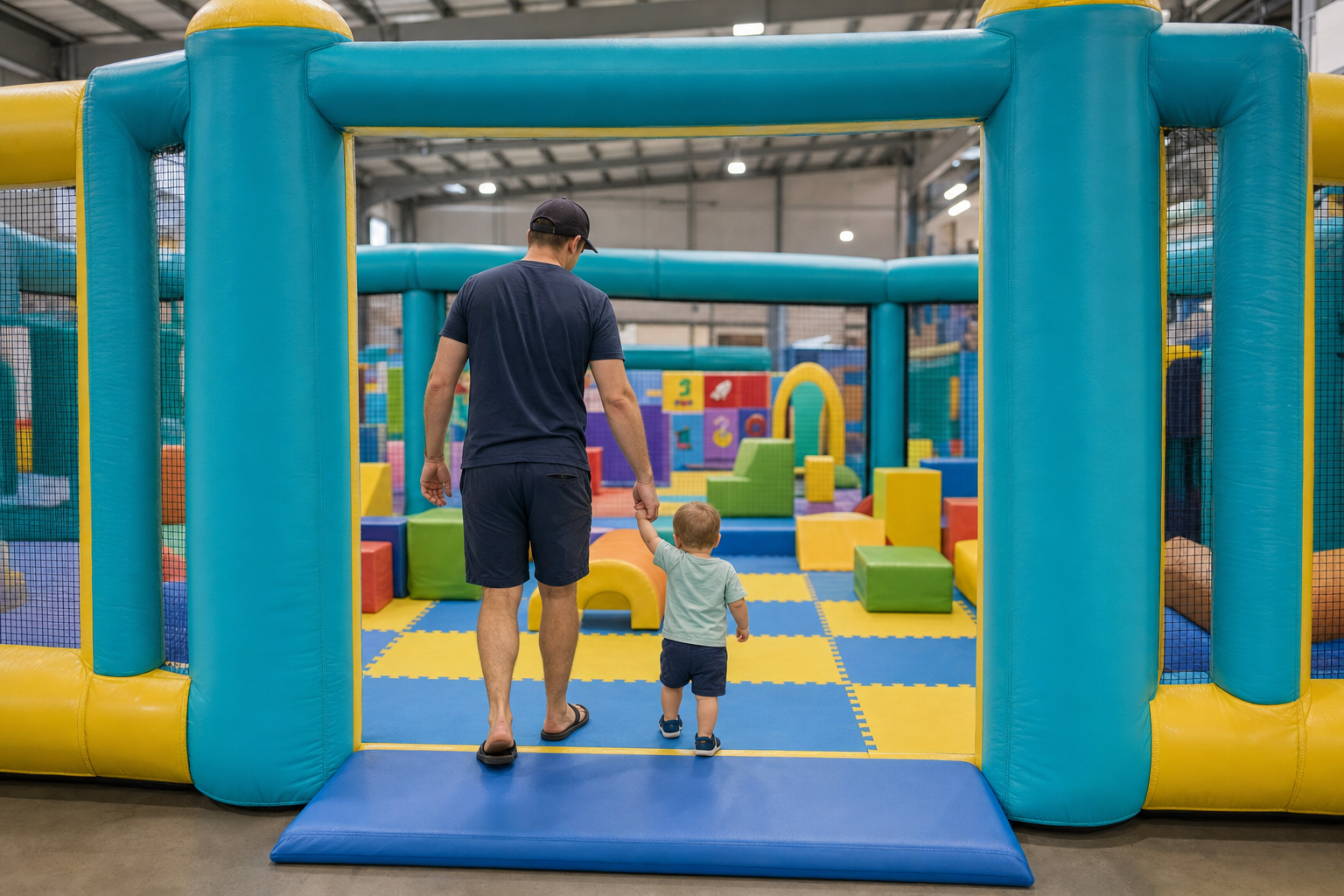 Zona soft play para bebés com entrada para pais