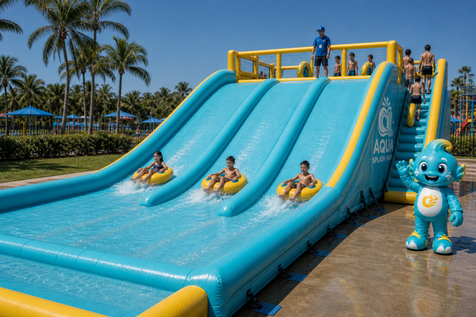 Tube racer multi-pista com água